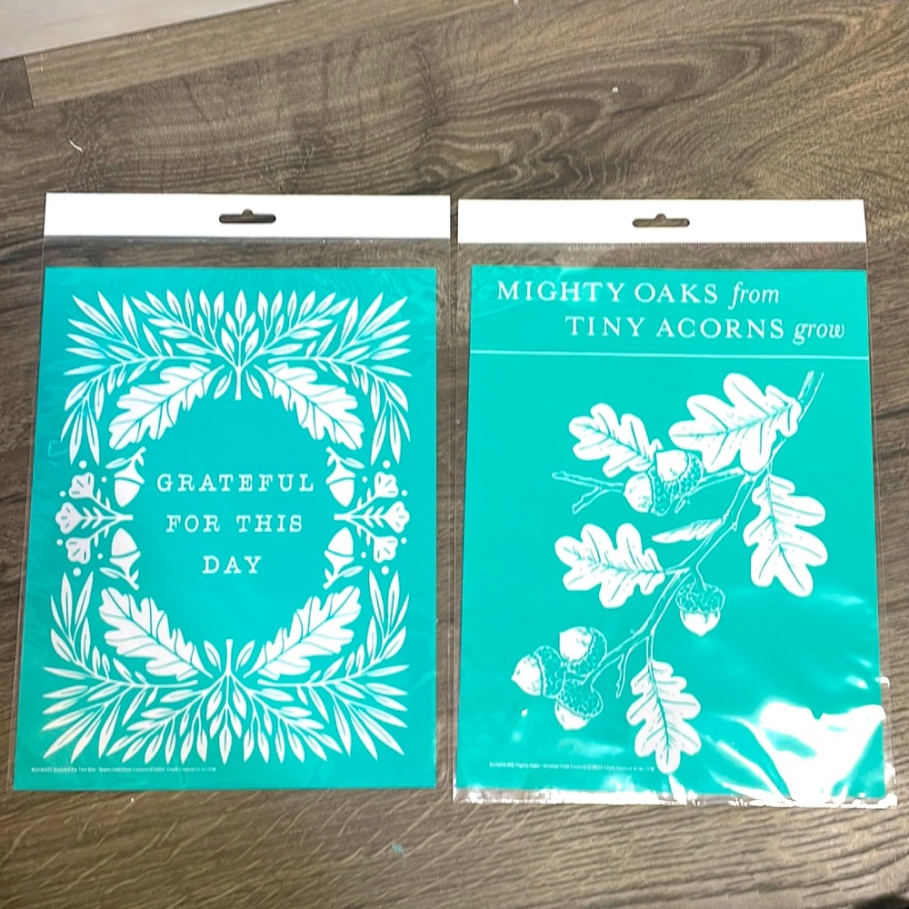 Two 8 1/2 by 11” Chalk Couture transfers. Perfect fall or winter theme.